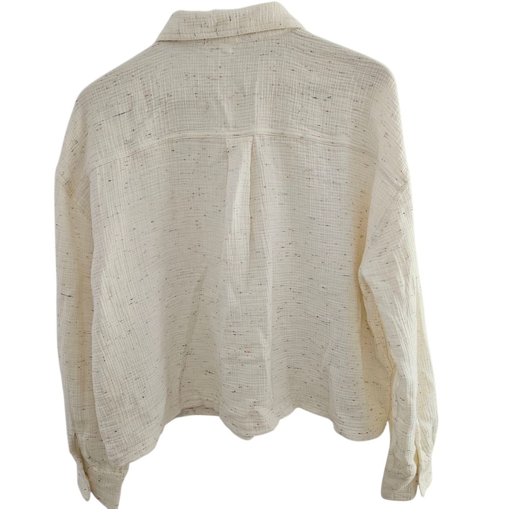Lou & Grey Women's Crinkle Top Boho Long Sleeve Shirt - Picture 5 of 14